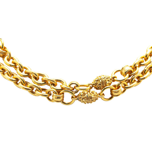 Gold Chanel Gold Plated Vintage Chain Necklace