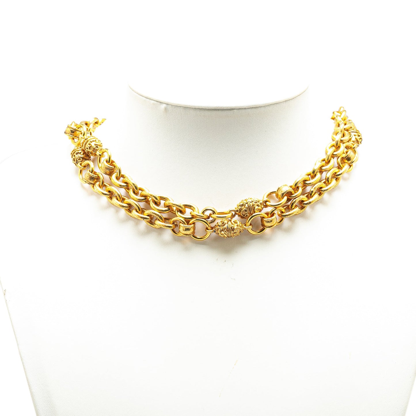 Gold Chanel Gold Plated Vintage Chain Necklace