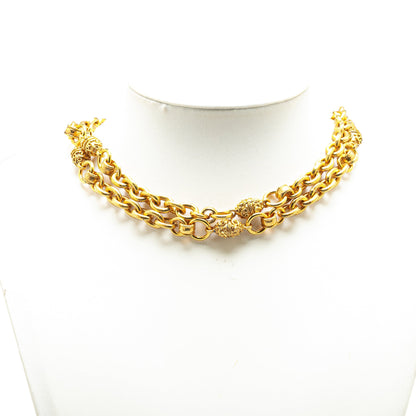 Gold Chanel Gold Plated Vintage Chain Necklace