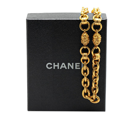 Gold Chanel Gold Plated Vintage Chain Necklace