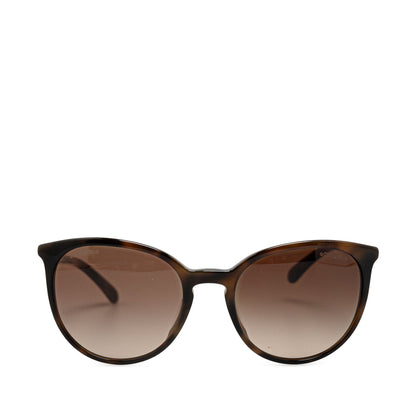 Brown Chanel Cat Eye Tinted Sunglasses