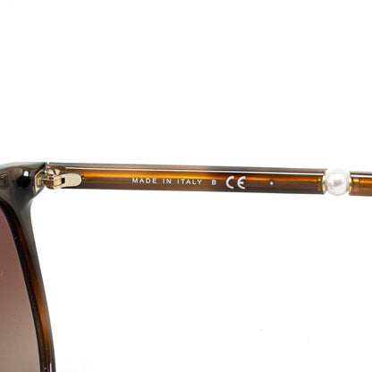 Brown Chanel Cat Eye Tinted Sunglasses