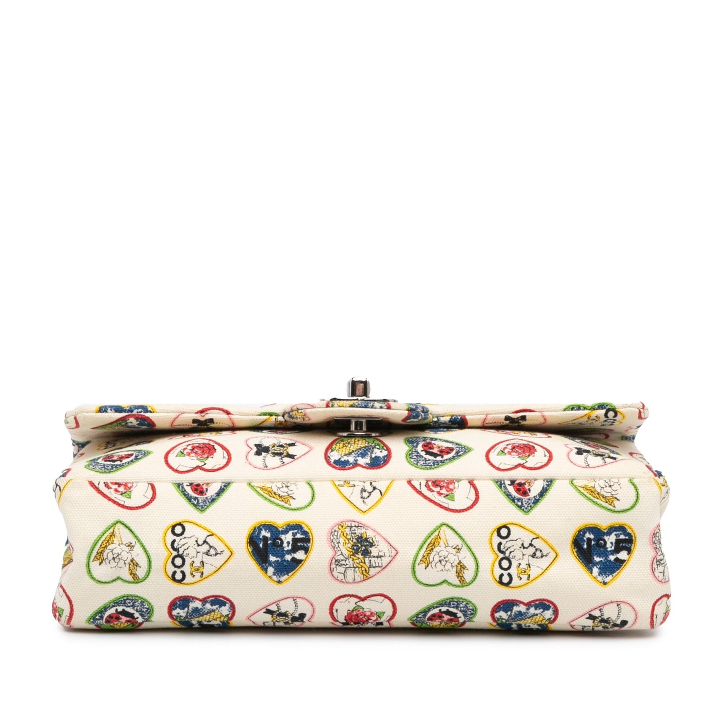 Chanel Sac Small Canvas Valentine Heart Flap