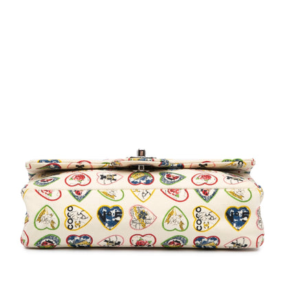 Chanel Sac Small Canvas Valentine Heart Flap