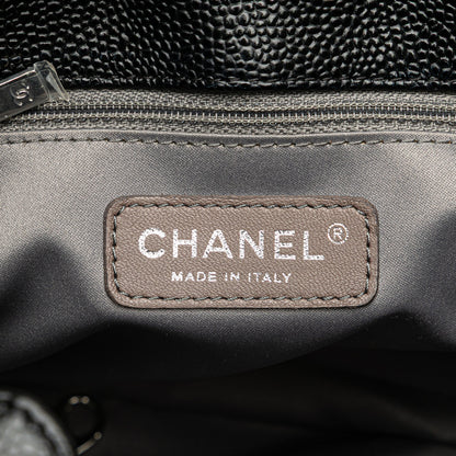 Black Chanel Caviar Petite Shopping Tote