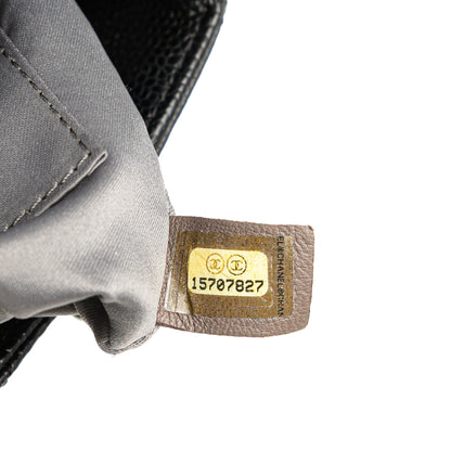 Black Chanel Caviar Petite Shopping Tote