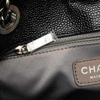 Black Chanel Caviar Petite Shopping Tote