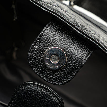 Black Chanel Caviar Petite Shopping Tote