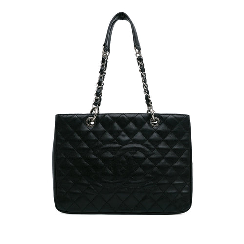 Black Chanel Caviar Grand Shopping Tote
