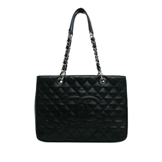 Black Chanel Caviar Grand Shopping Tote