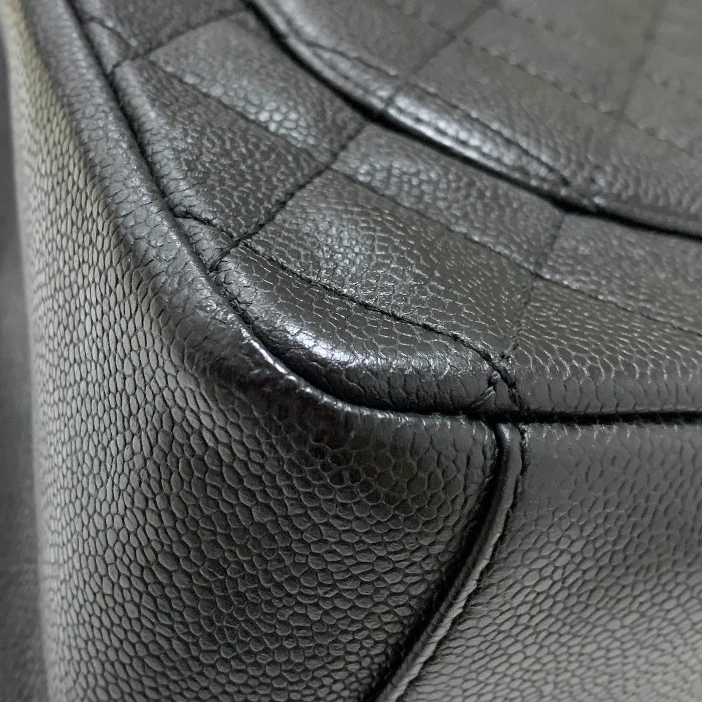 Black Chanel Caviar Grand Shopping Tote
