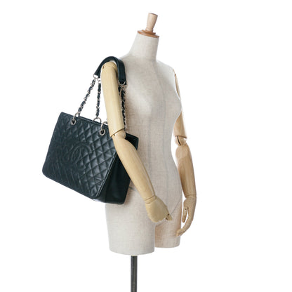 Black Chanel Caviar Grand Shopping Tote