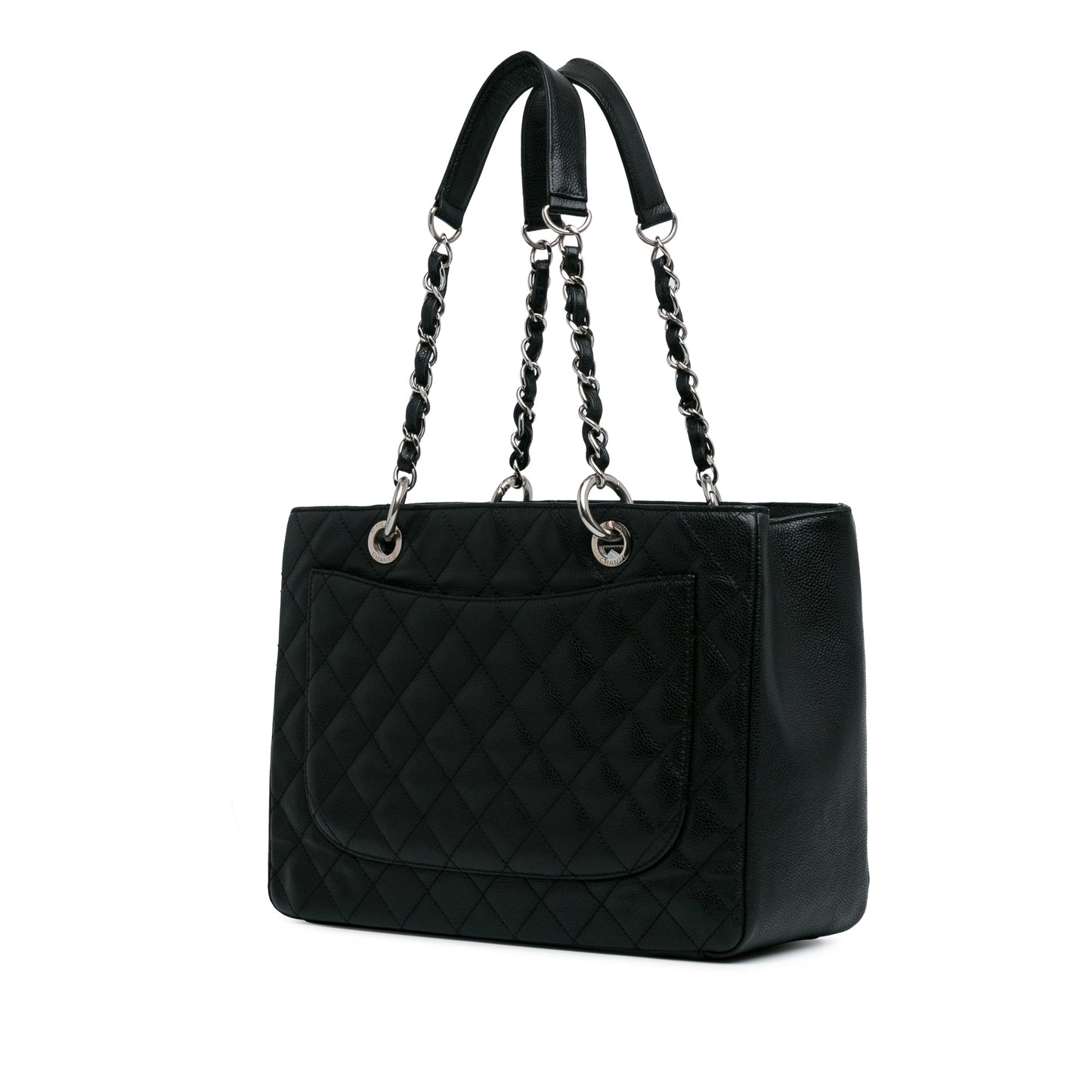 Black Chanel Caviar Grand Shopping Tote