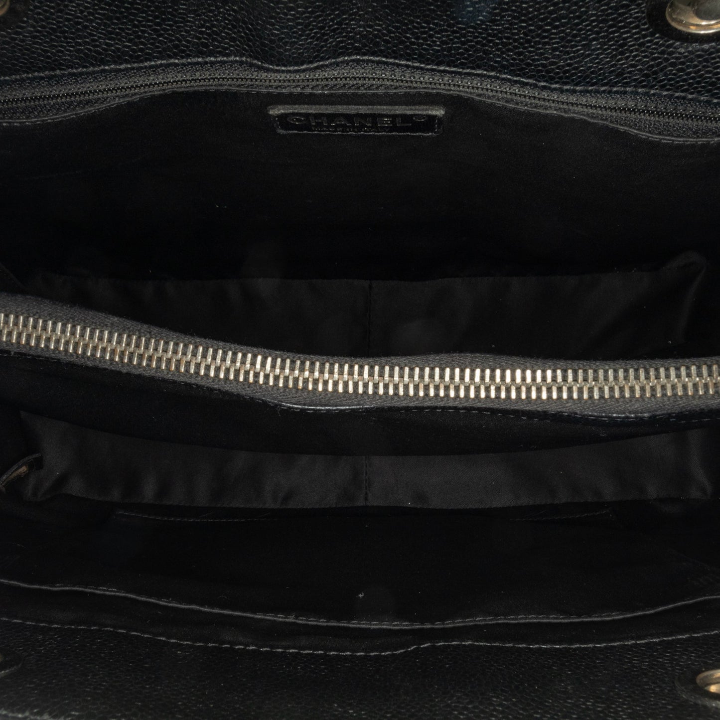 Black Chanel Caviar Grand Shopping Tote