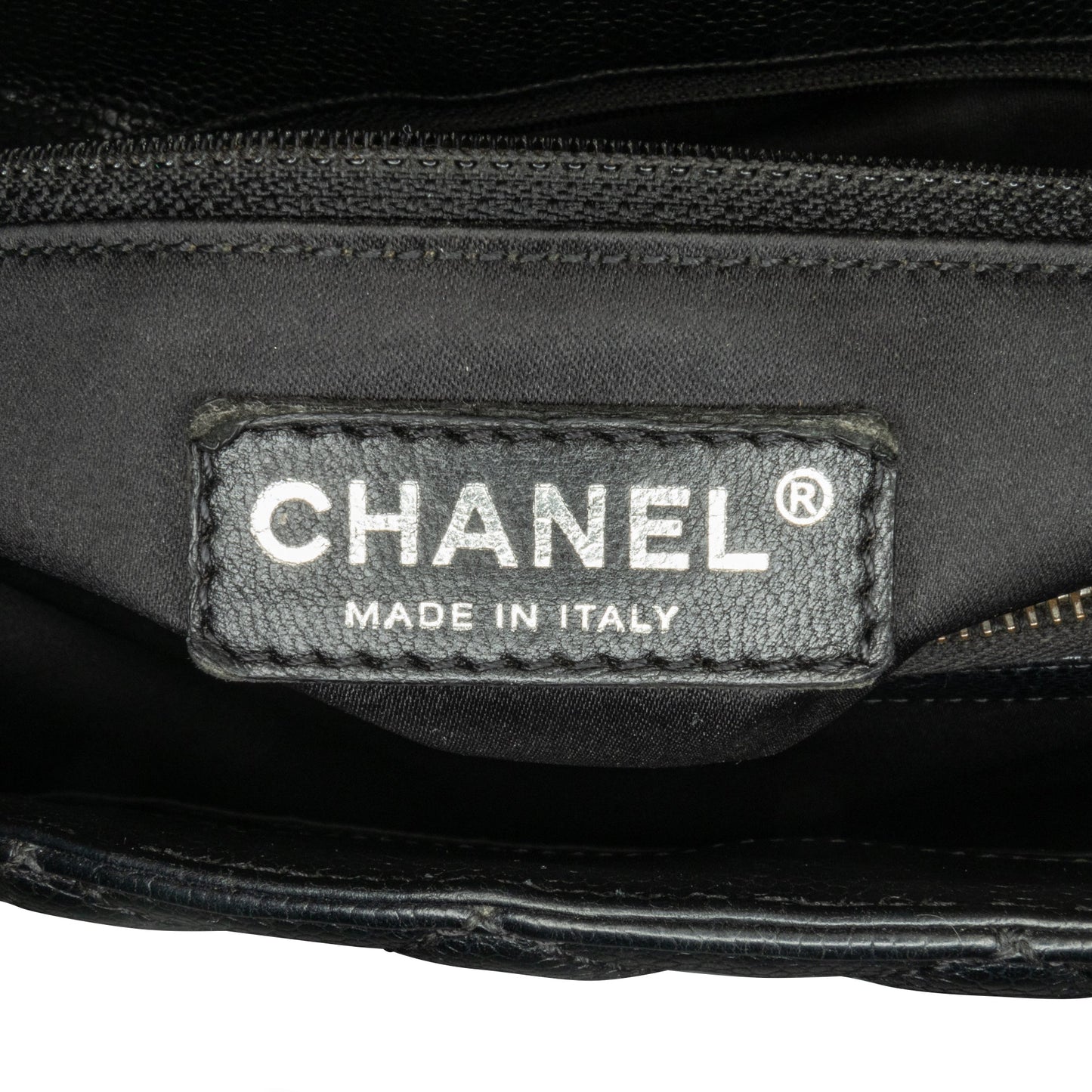 Black Chanel Caviar Grand Shopping Tote