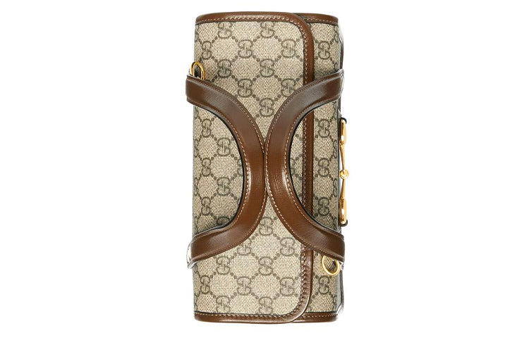 (WMNS) Gucci Canvas Horsebit 1955 Old Flower Logo Single-Shoulder Bag Mini Brown 645453-92TCG-8563