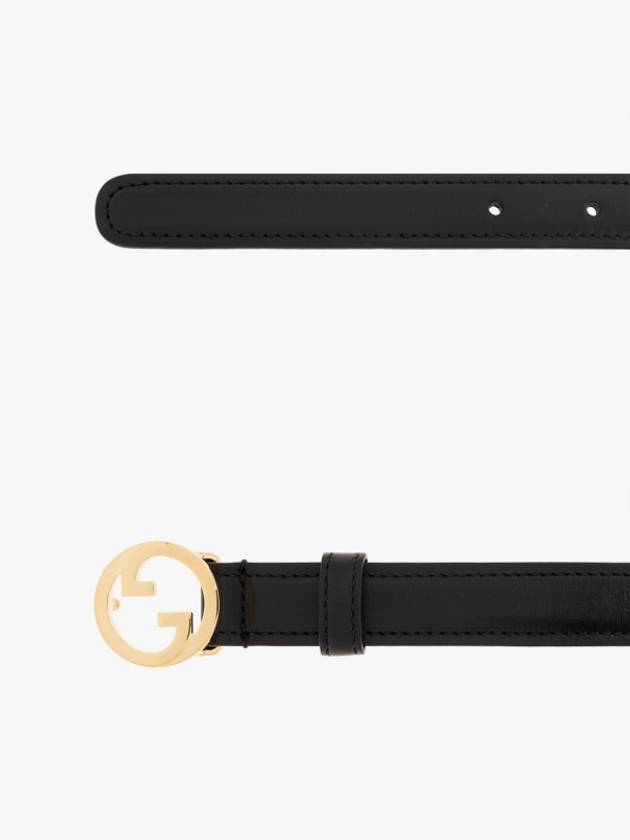 Gucci Blondie Thin Leather Belt Black
