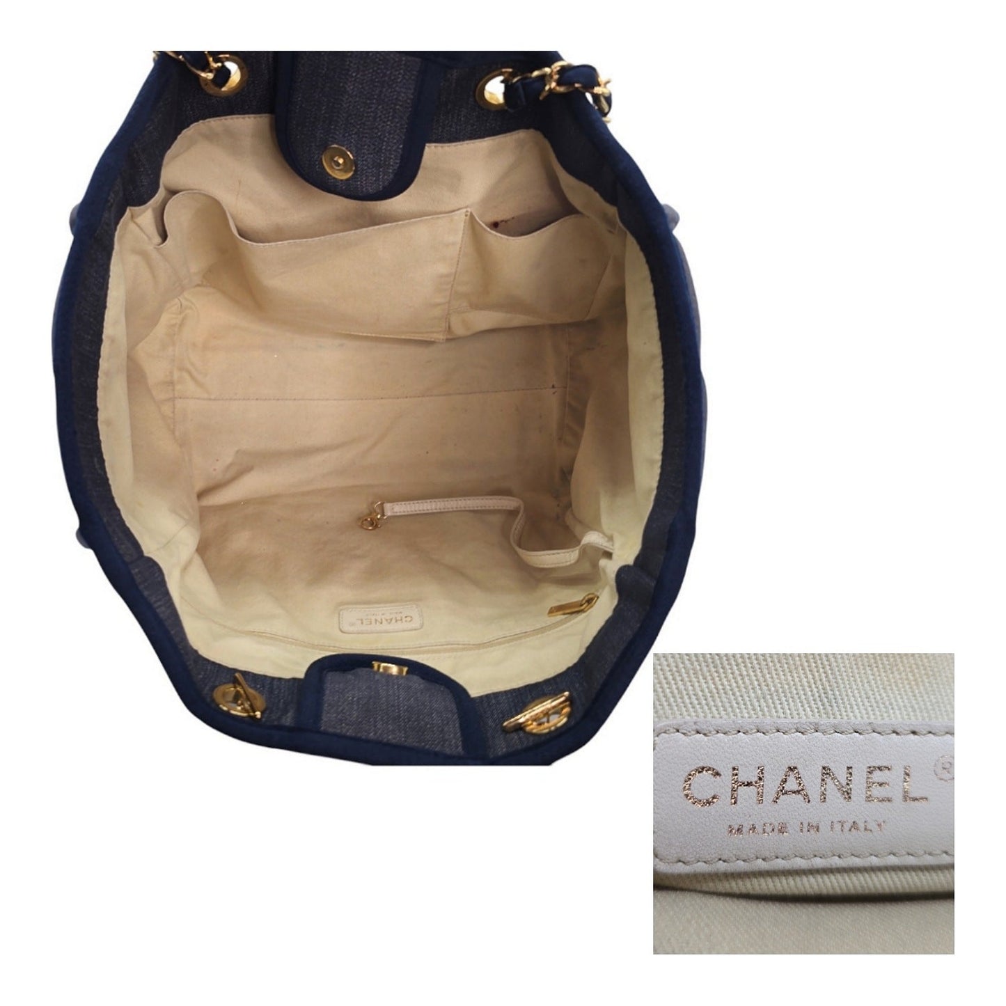 Chanel Medium Dark Washed Denim Deauville Tote