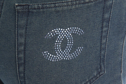 Chanel Blue CC Detail Jeans SZ 34