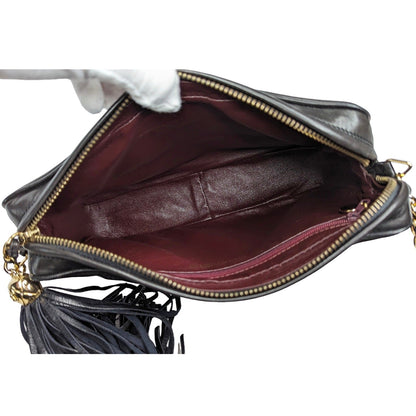 Chanel Vintage Quilted Lambskin CC Camera Tassel Bag