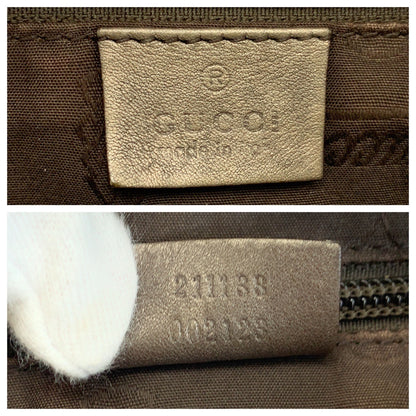 Gucci Bronze Metallic Brown GG Imprime Tote Bag