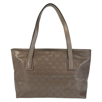 Gucci Bronze Metallic Brown GG Imprime Tote Bag