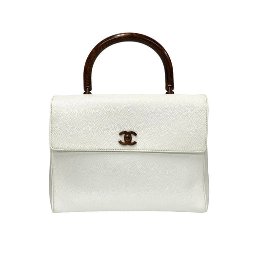 Chanel CC Caviar Top Handle Bag  Leather Handbag