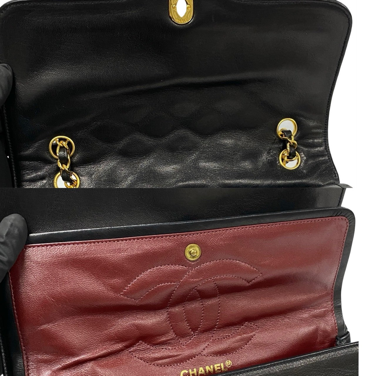 Chanel CC Paris Double Flap Bag  Leather Crossbody Bag