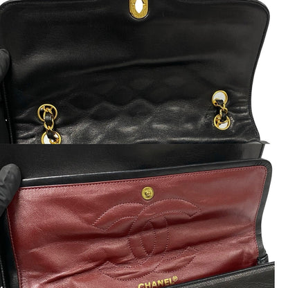 Chanel CC Paris Double Flap Bag  Leather Crossbody Bag