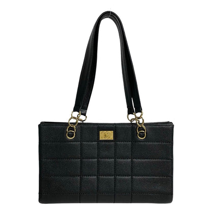 Chanel CC Caviar Chocolate Bar Shoulder Bag  Leather Tote Bag