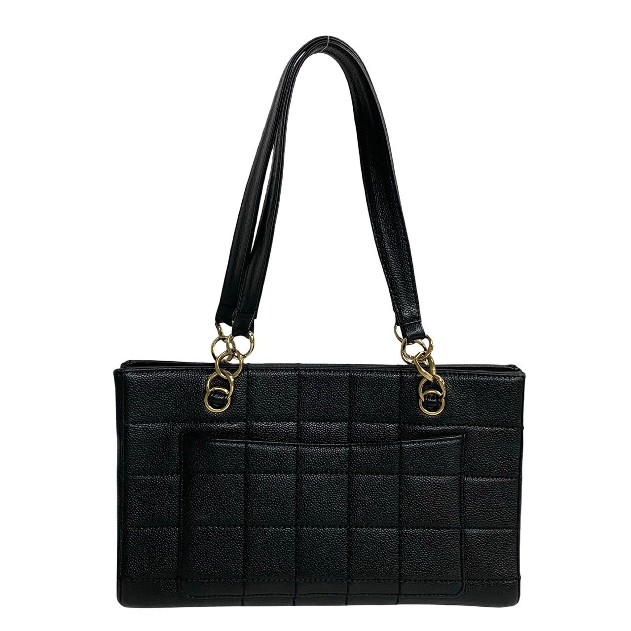 Chanel CC Caviar Chocolate Bar Shoulder Bag  Leather Tote Bag