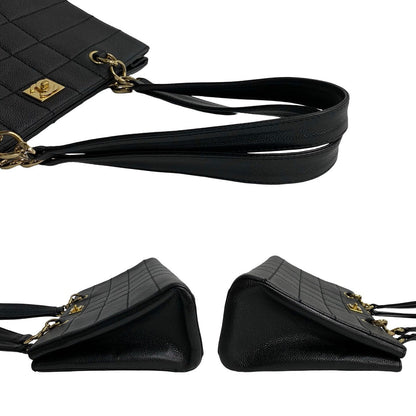 Chanel CC Caviar Chocolate Bar Shoulder Bag  Leather Tote Bag