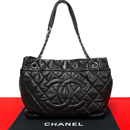 Chanel CC Caviar Chain Tote Bag  Leather Tote Bag