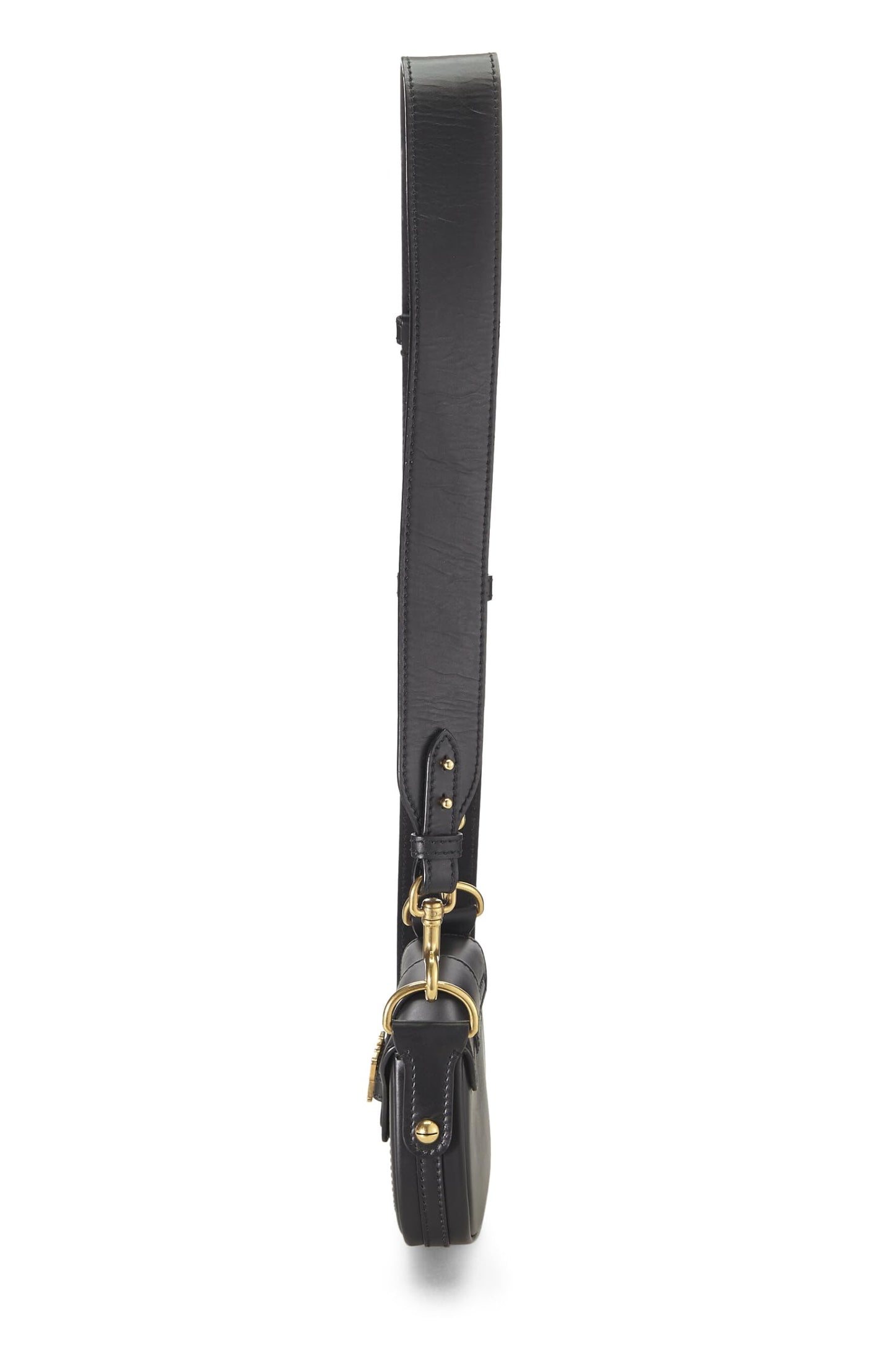 Dior, Black Calfskin D-Fence Saddle Mini, Black