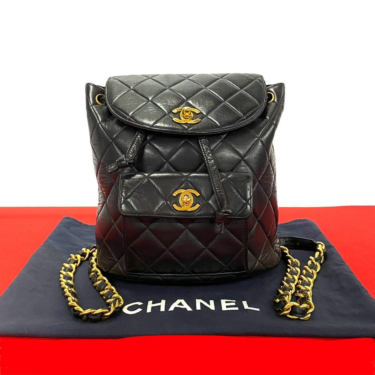 Chanel CC Duma Backpack Leather Backpack