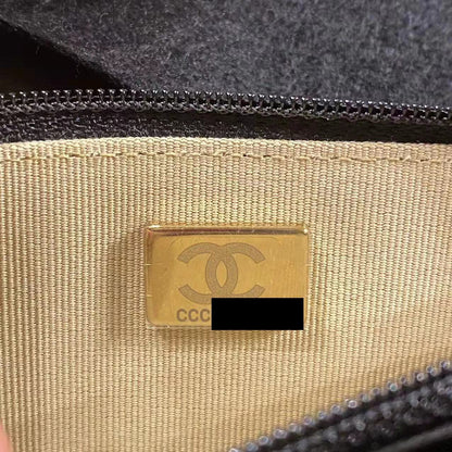 Chanel 22C Pearl Crush Wallet On Chain Black GHW (Microchip)