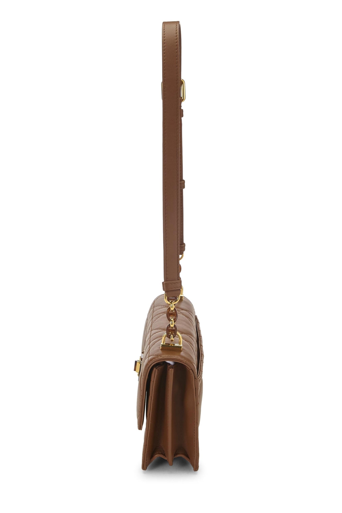 Dior, Brown Cannage Lambskin Miss Caro Bag Mini, Brown