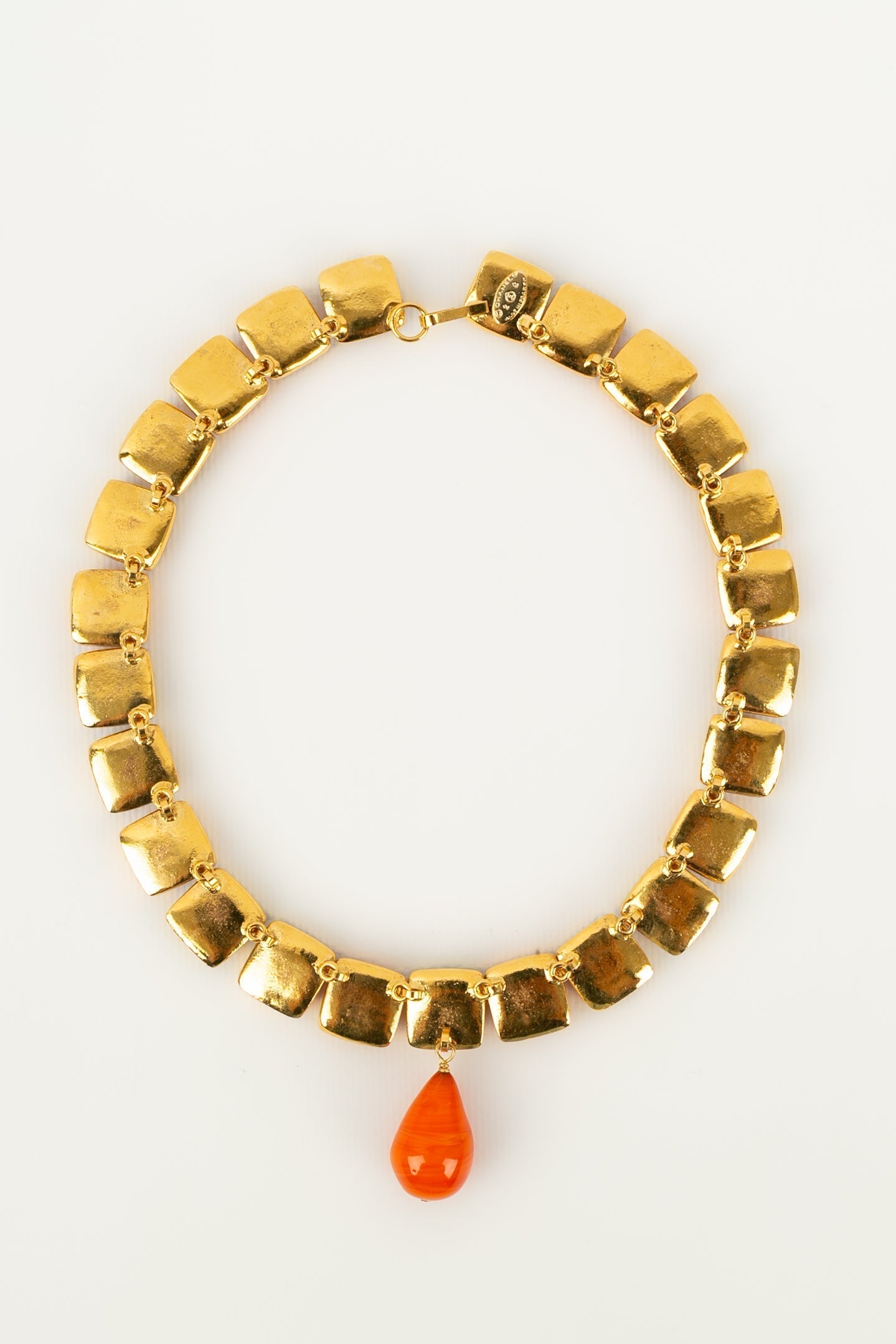Collier en pte de verre Chanel 1990s