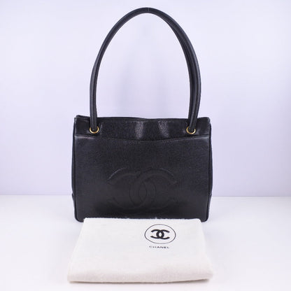 Chanel CC Caviar Tote Bag Leather Tote Bag in New Condition
