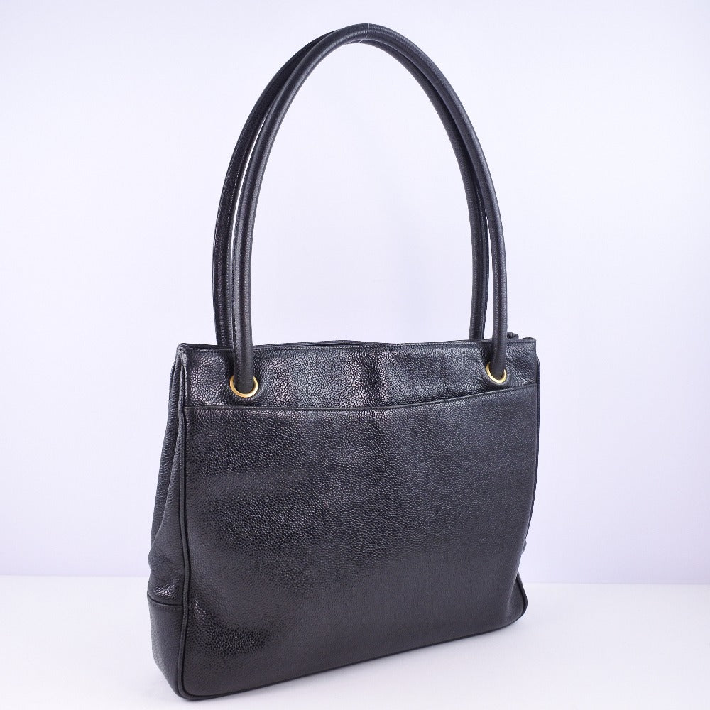 Chanel CC Caviar Tote Bag Leather Tote Bag in New Condition