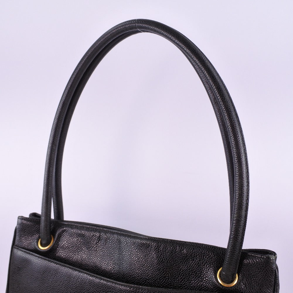 Chanel CC Caviar Tote Bag Leather Tote Bag in New Condition