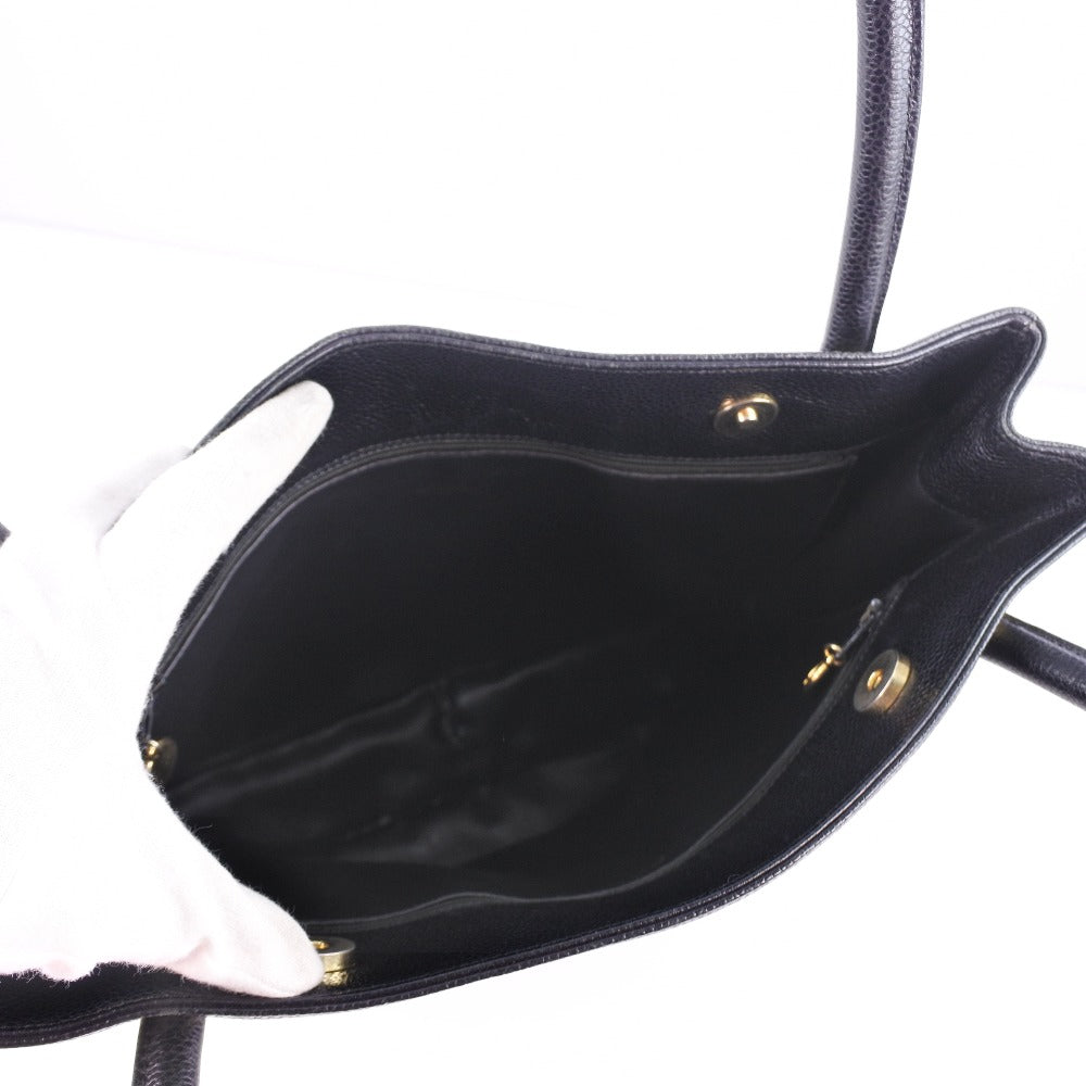 Chanel CC Caviar Tote Bag Leather Tote Bag in New Condition