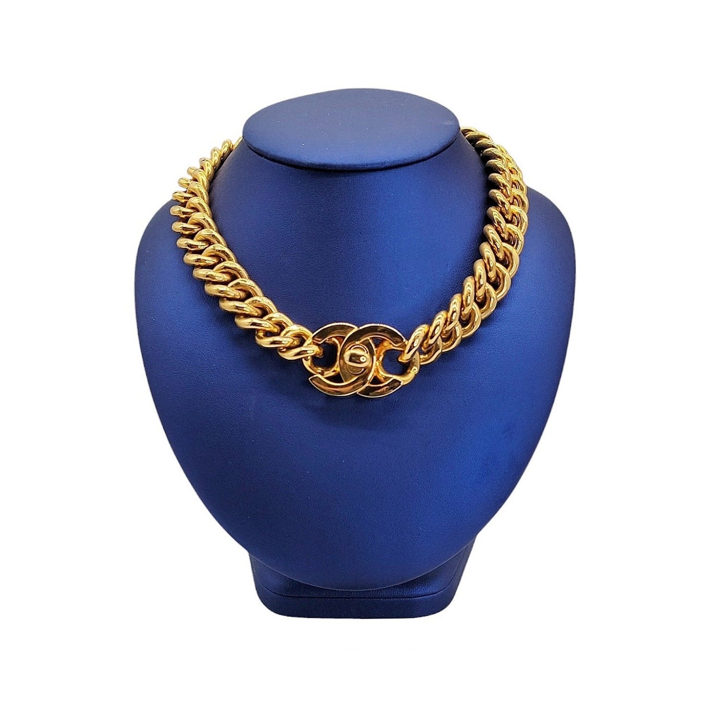 CHANEL CC Turn-Lock Chunky Chain Necklace -1996