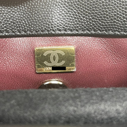 Chanel 21K Small Coco Handle 24cm Caviar Black LGHW