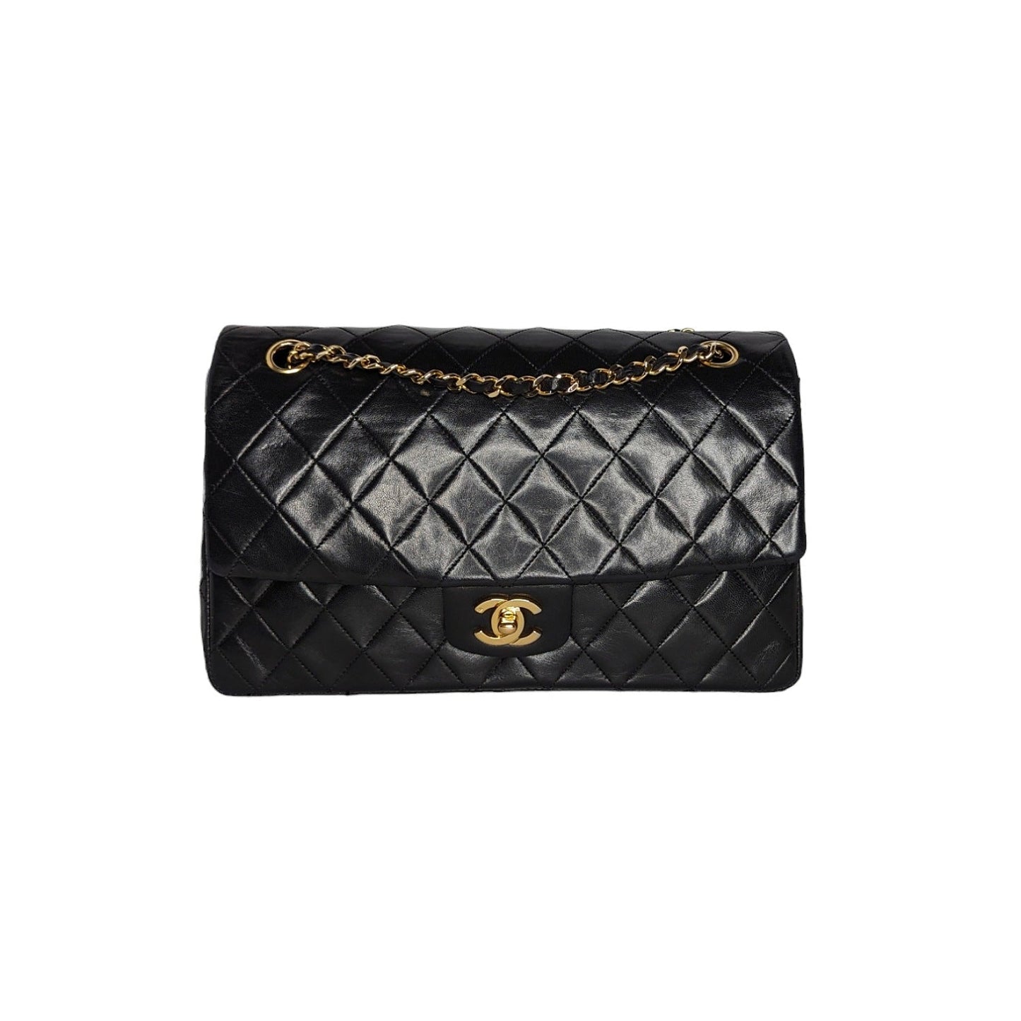 Chanel Vintage Classic Quilted Lambskin Medium Single Flap with Wallet