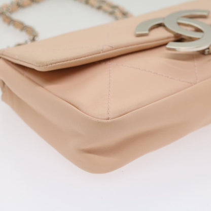 CHANEL Matelasse Chain Shoulder Bag Leather Pink CC 53097