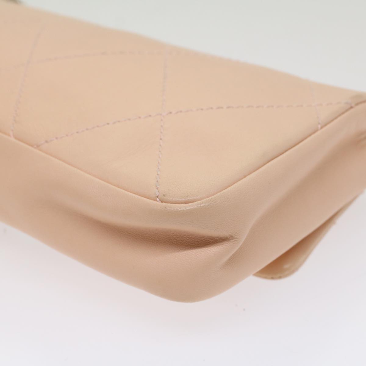 CHANEL Matelasse Chain Shoulder Bag Leather Pink CC 53097