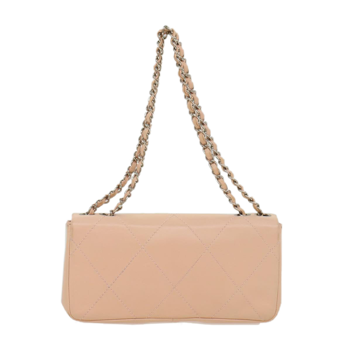 CHANEL Matelasse Chain Shoulder Bag Leather Pink CC 53097