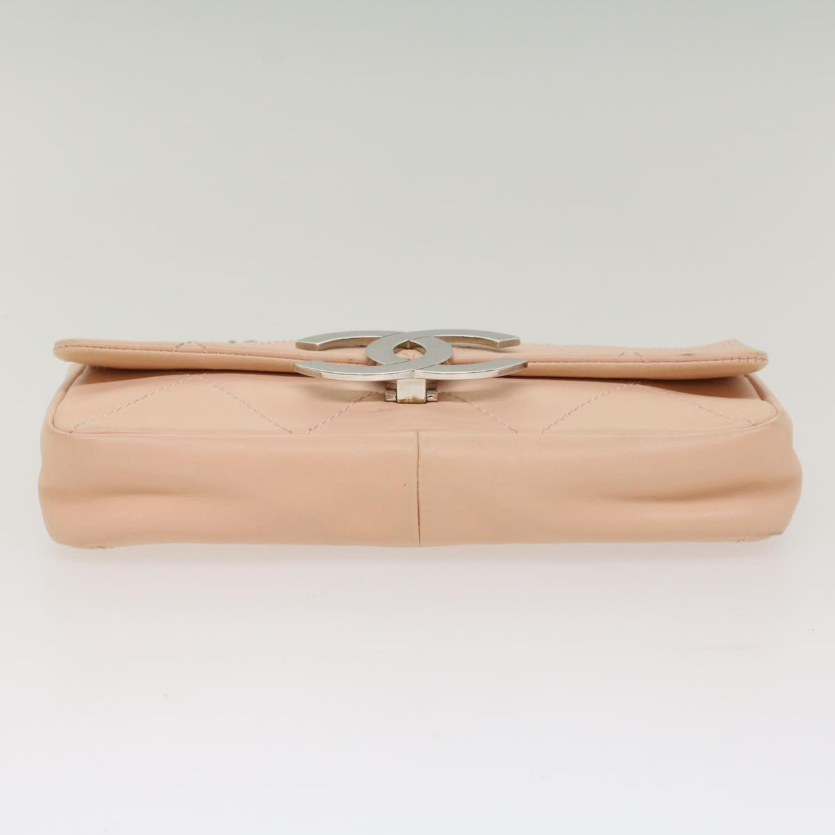 CHANEL Matelasse Chain Shoulder Bag Leather Pink CC 53097
