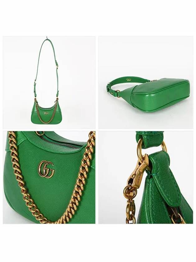 Gucci Aphrodite Small Logo Chain Shoulder Bag Green